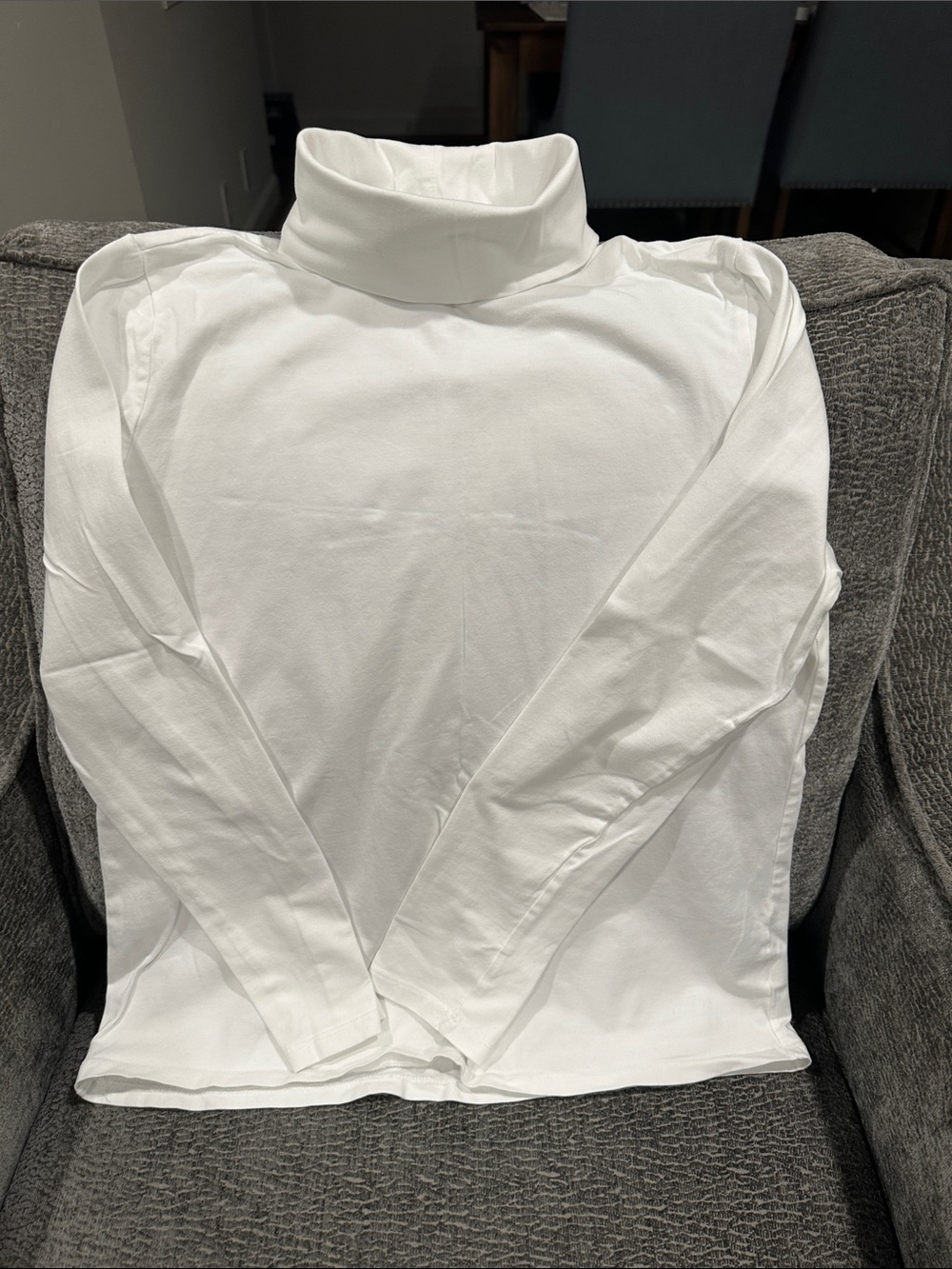 Talbots White Turtleneck Long-Sleeve Top